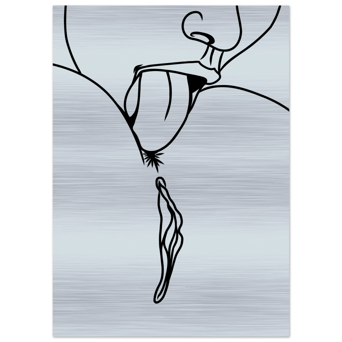 Lick Me – Playful Provocative Graphic Design Brushed Aluminum Print - Urban Muse & Sultry Hues