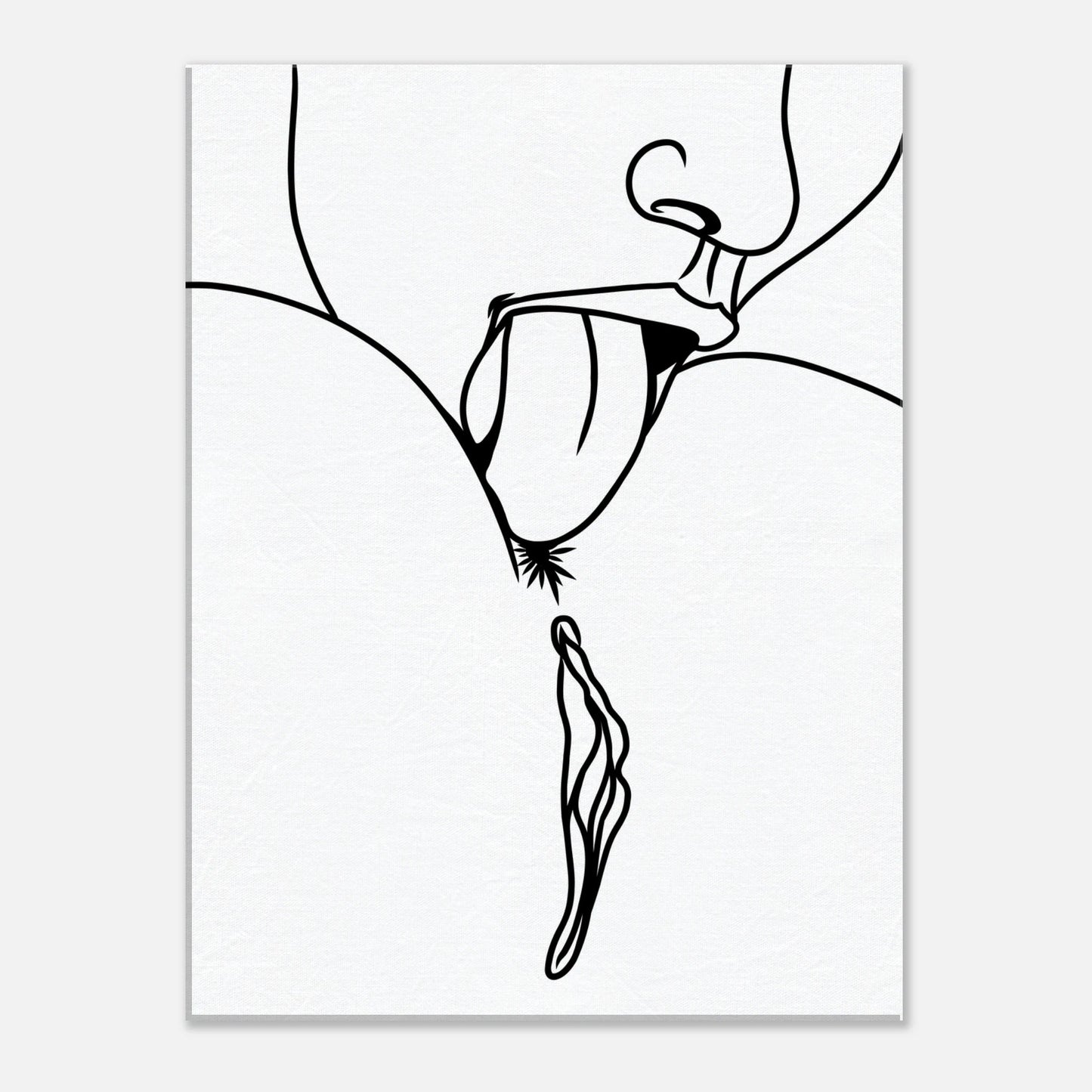 Lick Me – Playful Provocative Graphic Design Canvas - Urban Muse & Sultry Hues