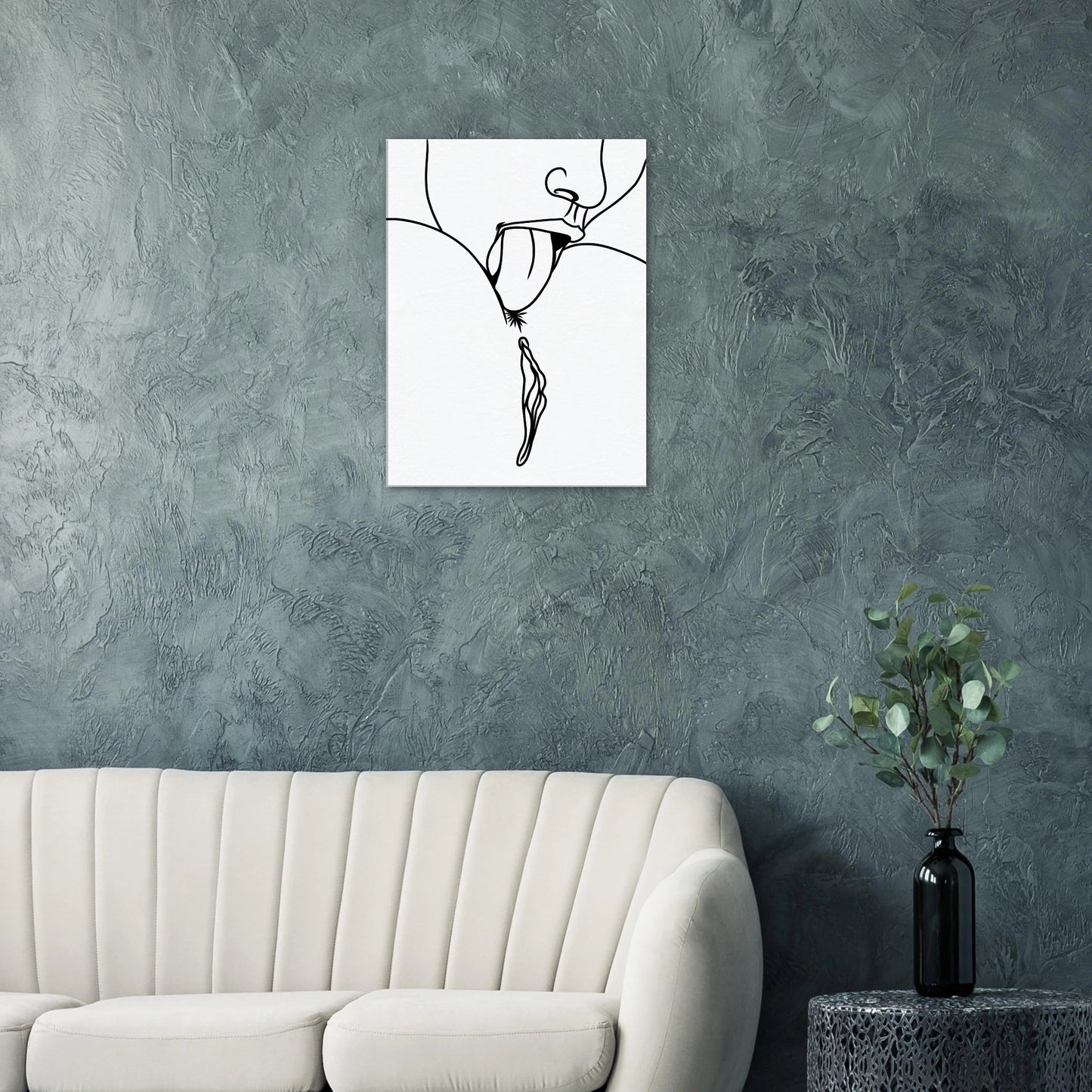 Lick Me – Playful Provocative Graphic Design Canvas - Urban Muse & Sultry Hues