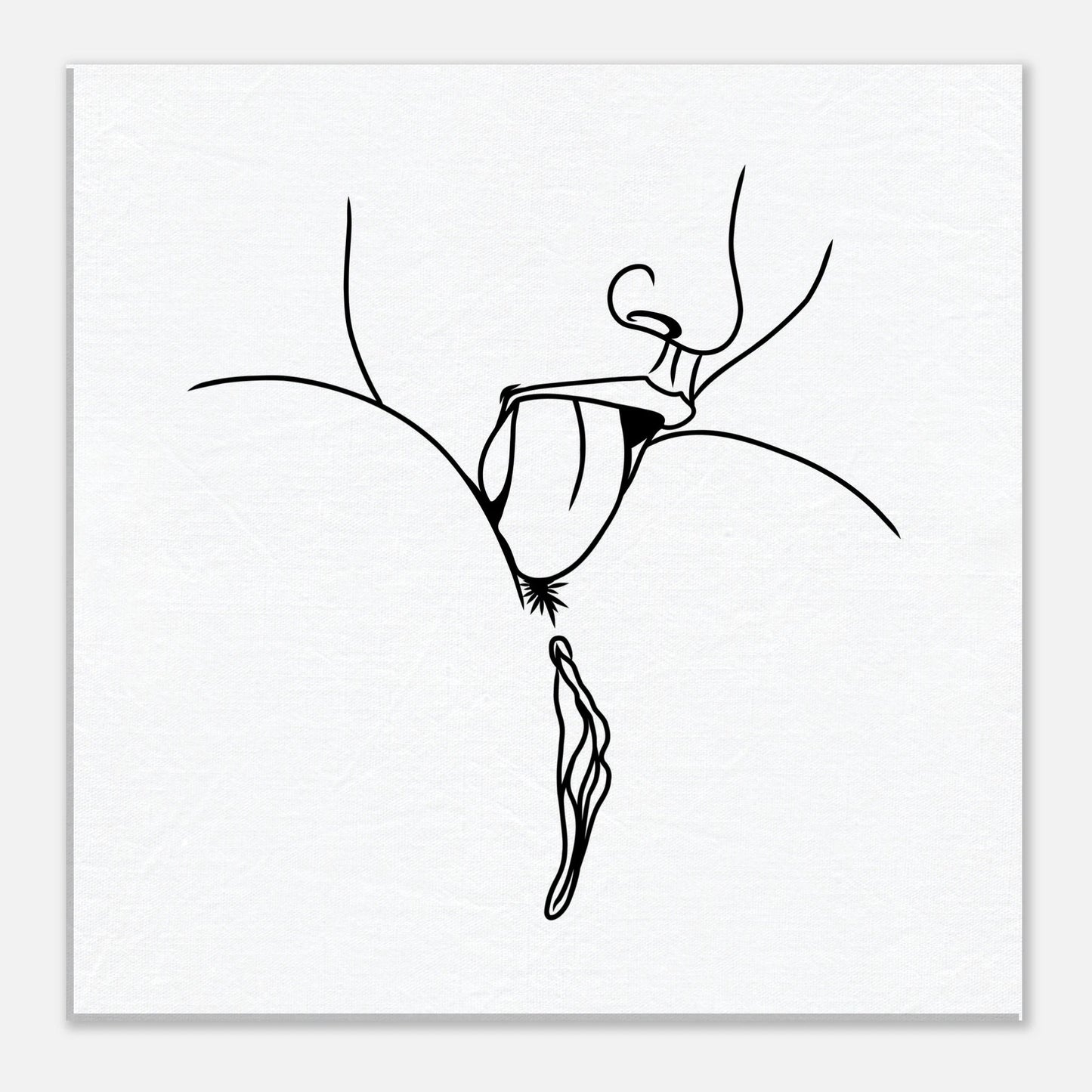 Lick Me – Playful Provocative Graphic Design Canvas - Urban Muse & Sultry Hues