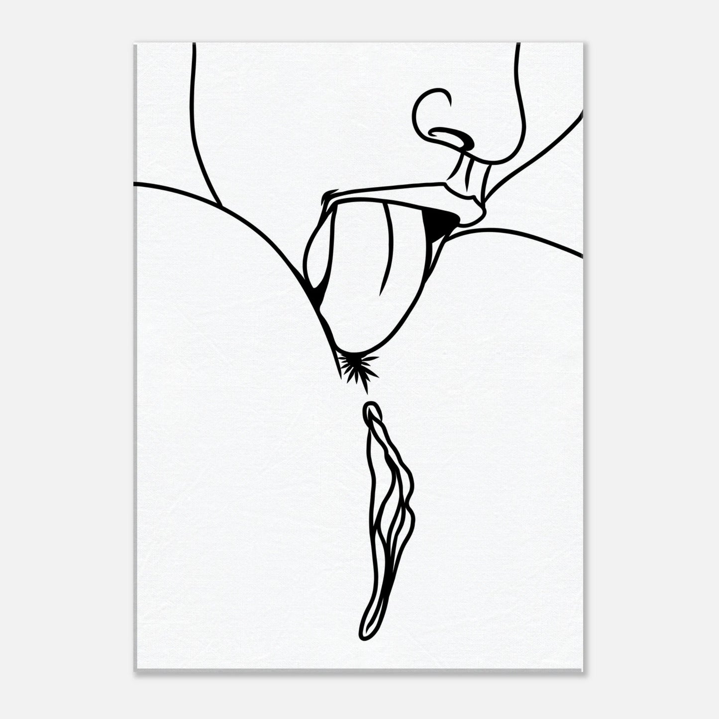 Lick Me – Playful Provocative Graphic Design Canvas - Urban Muse & Sultry Hues