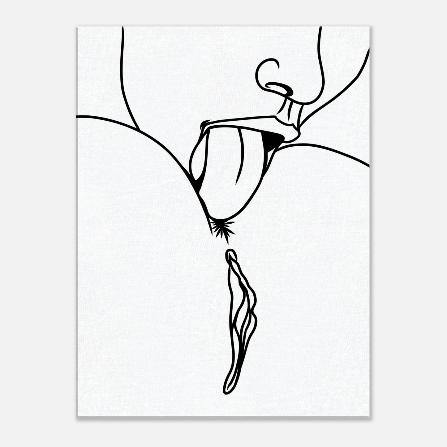 Lick Me – Playful Provocative Graphic Design Canvas - Urban Muse & Sultry Hues