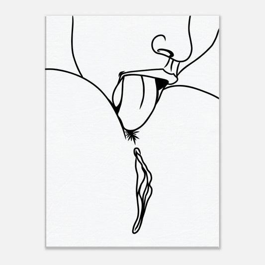 Lick Me – Playful Provocative Graphic Design Canvas - Urban Muse & Sultry Hues