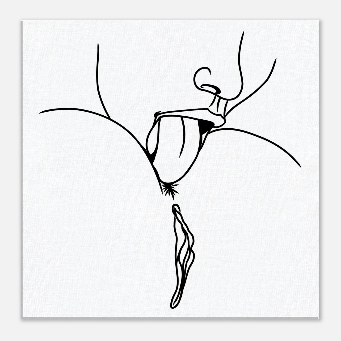 Lick Me – Playful Provocative Graphic Design Canvas - Urban Muse & Sultry Hues