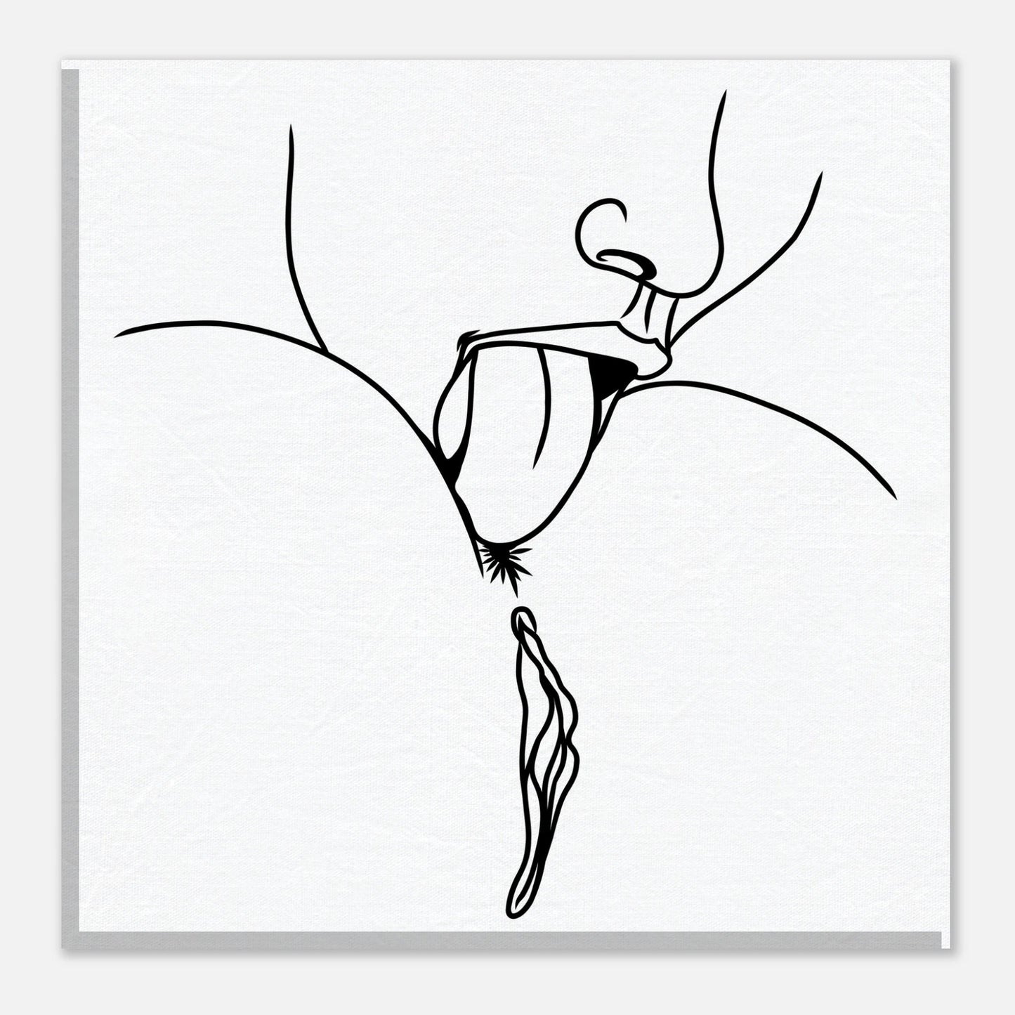 Lick Me – Playful Provocative Graphic Design Canvas - Urban Muse & Sultry Hues