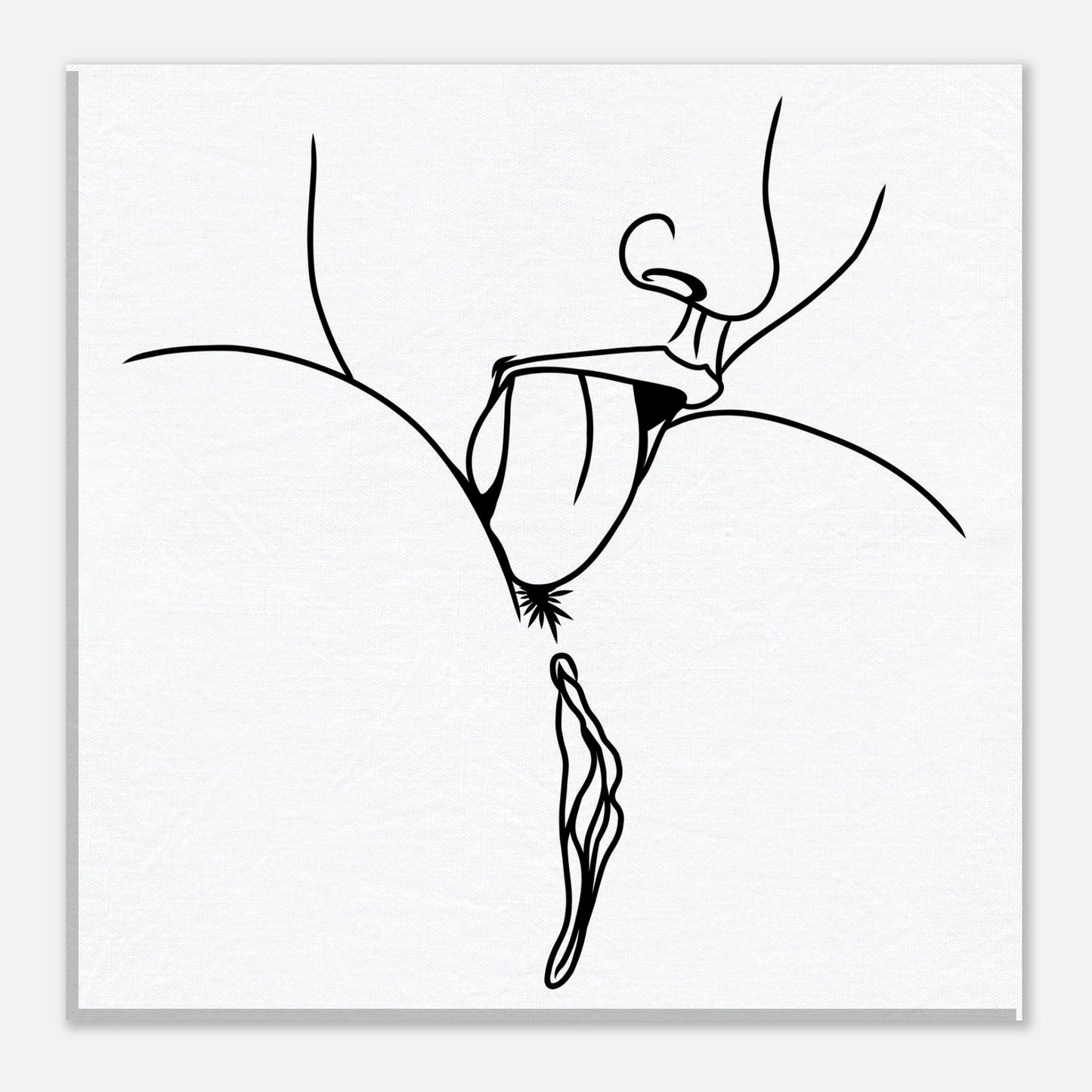 Lick Me – Playful Provocative Graphic Design Canvas - Urban Muse & Sultry Hues