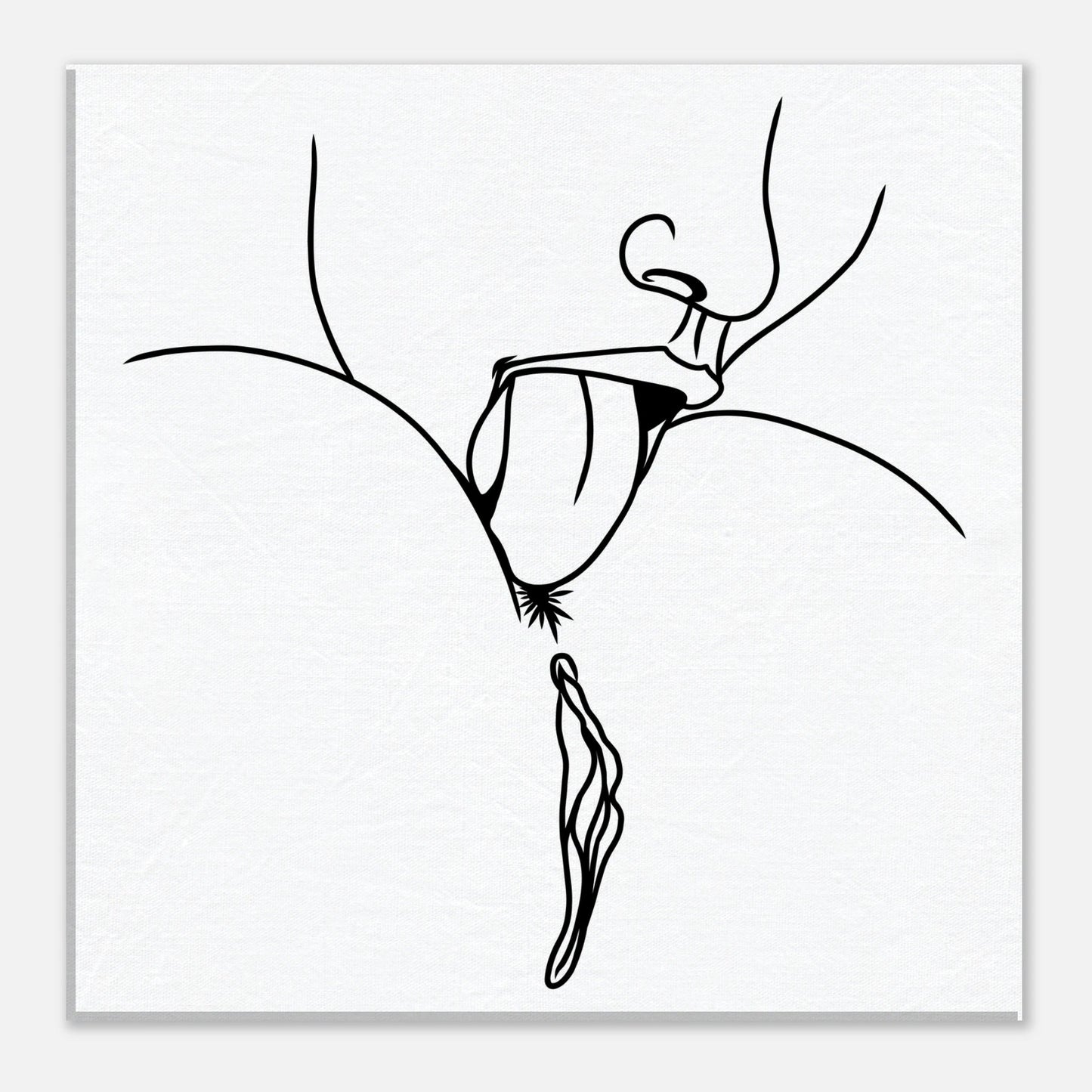 Lick Me – Playful Provocative Graphic Design Canvas - Urban Muse & Sultry Hues
