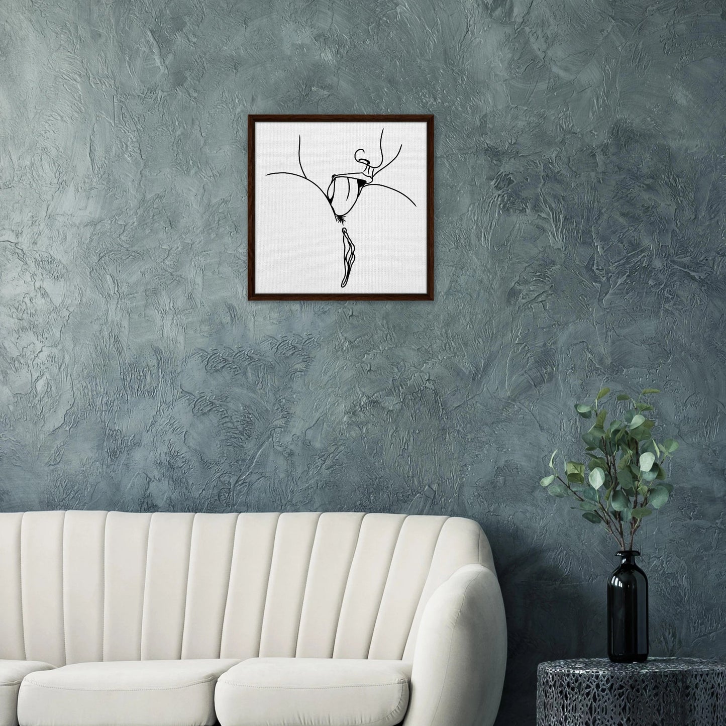 Lick Me – Playful Provocative Graphic Design Framed Canvas - Urban Muse & Sultry Hues