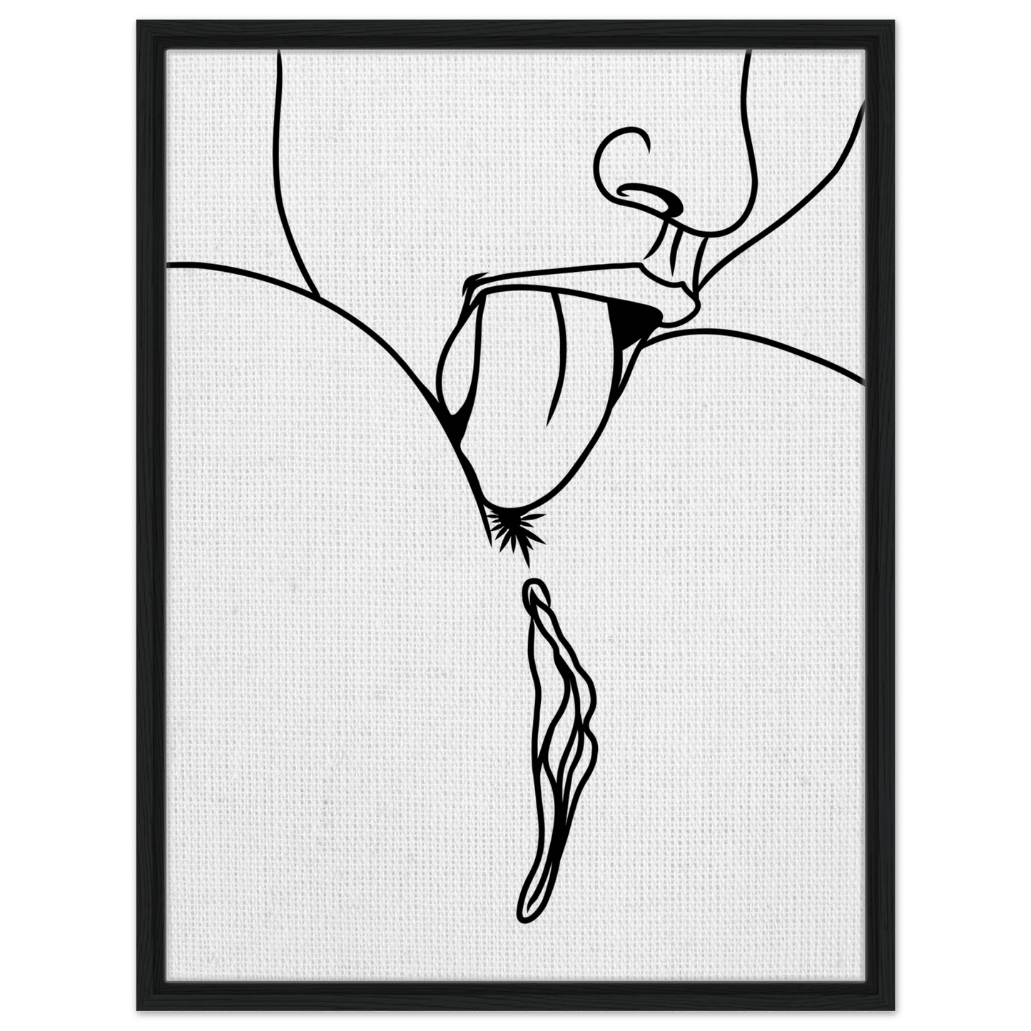 Lick Me – Playful Provocative Graphic Design Framed Canvas - Urban Muse & Sultry Hues