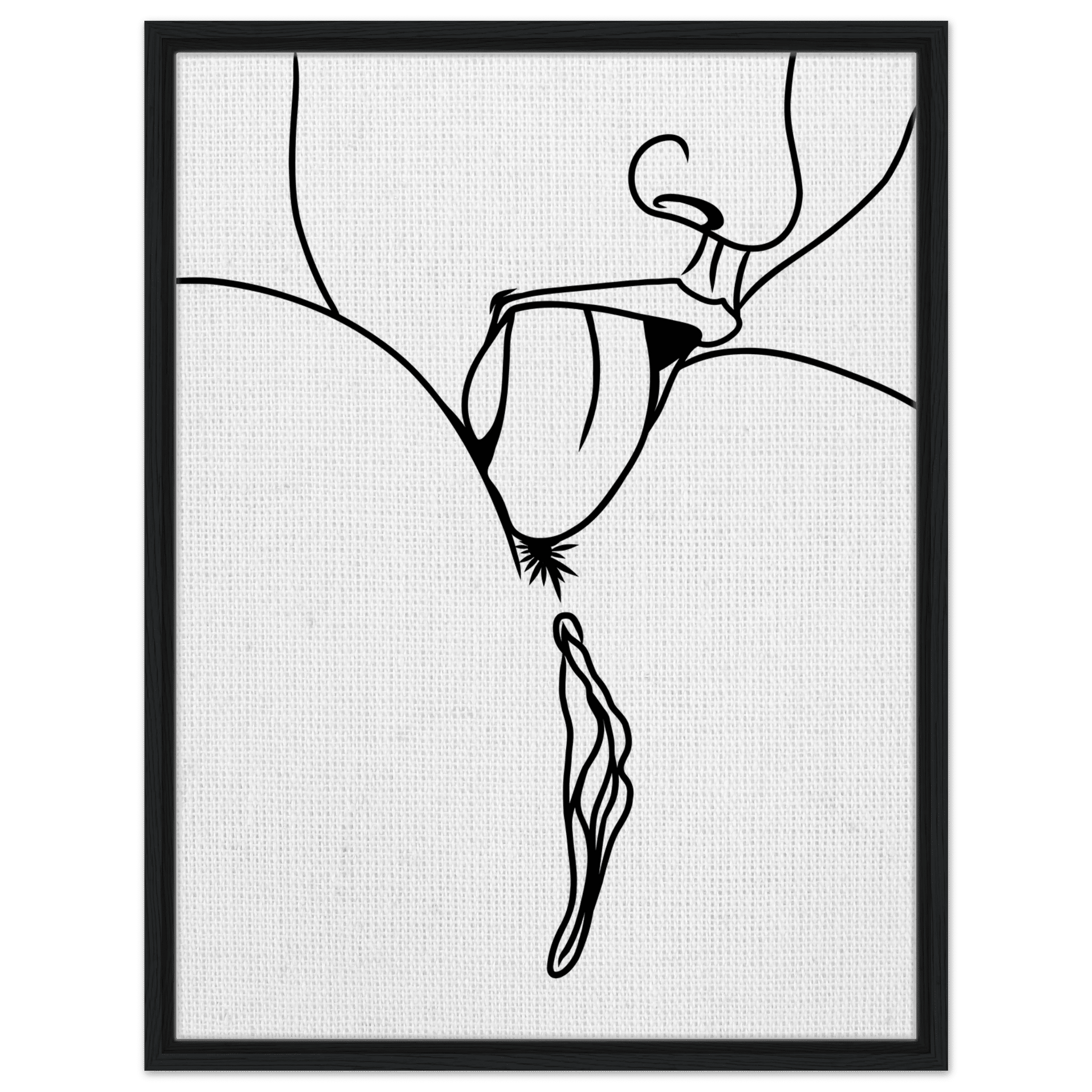 Lick Me – Playful Provocative Graphic Design Framed Canvas - Urban Muse & Sultry Hues