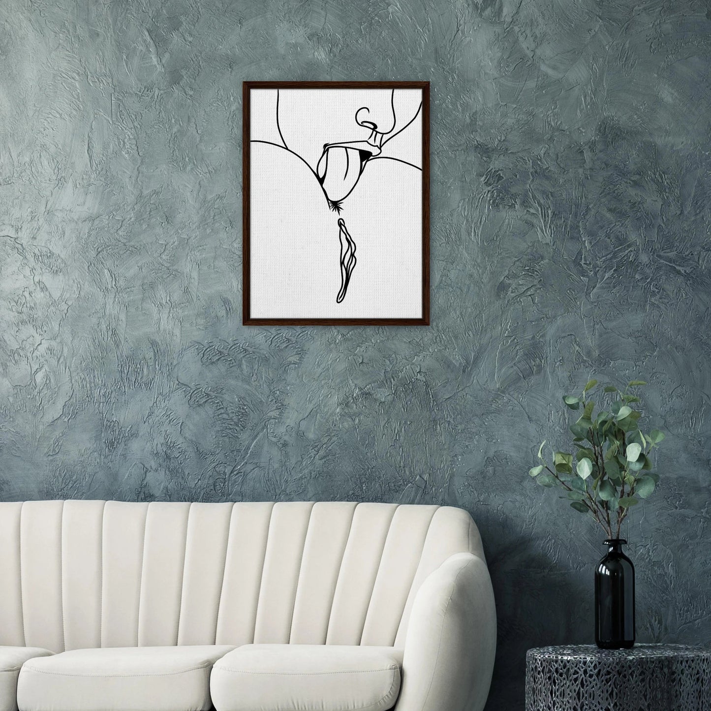 Lick Me – Playful Provocative Graphic Design Framed Canvas - Urban Muse & Sultry Hues