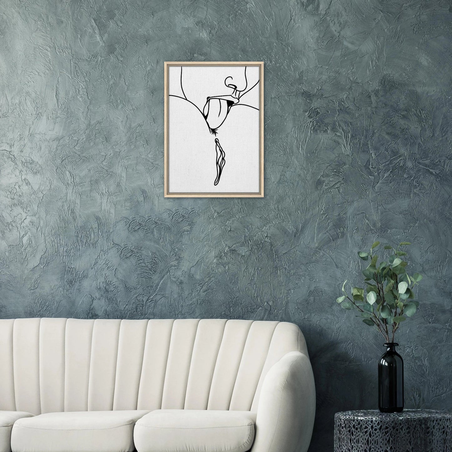 Lick Me – Playful Provocative Graphic Design Framed Canvas - Urban Muse & Sultry Hues