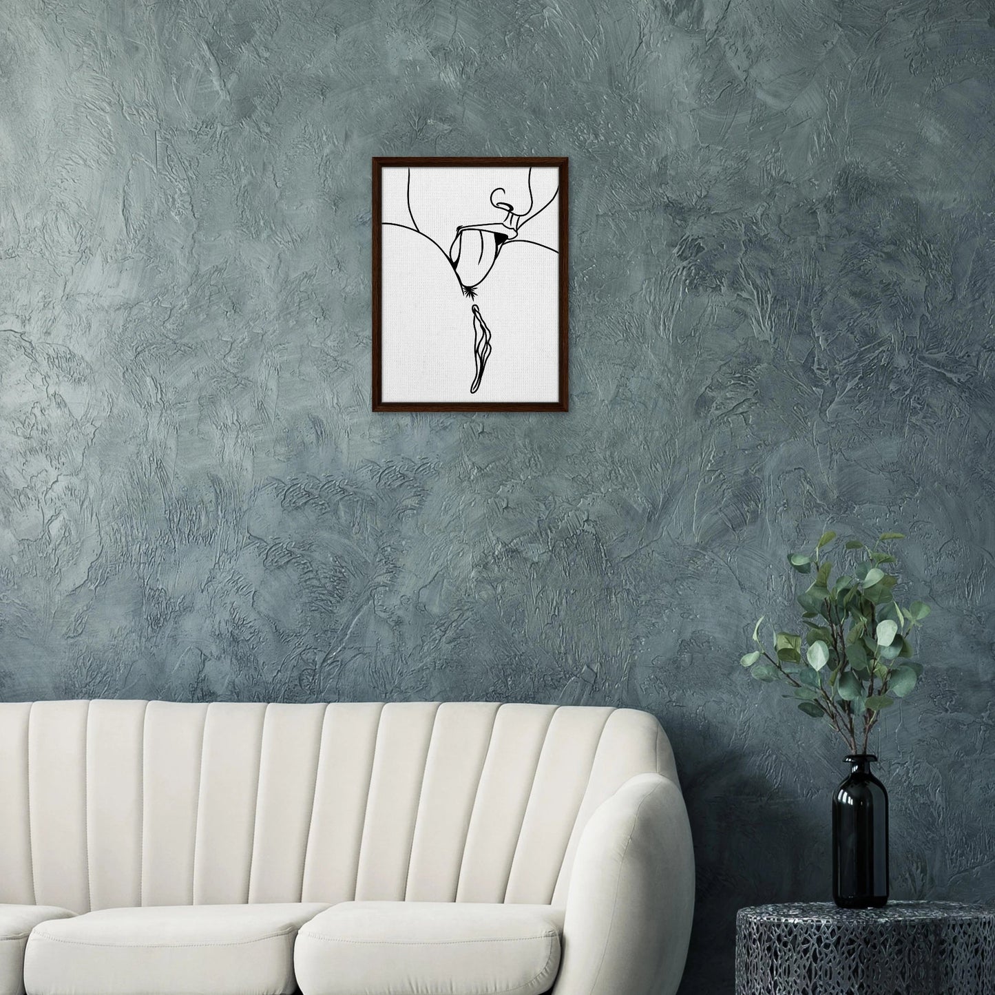 Lick Me – Playful Provocative Graphic Design Framed Canvas - Urban Muse & Sultry Hues