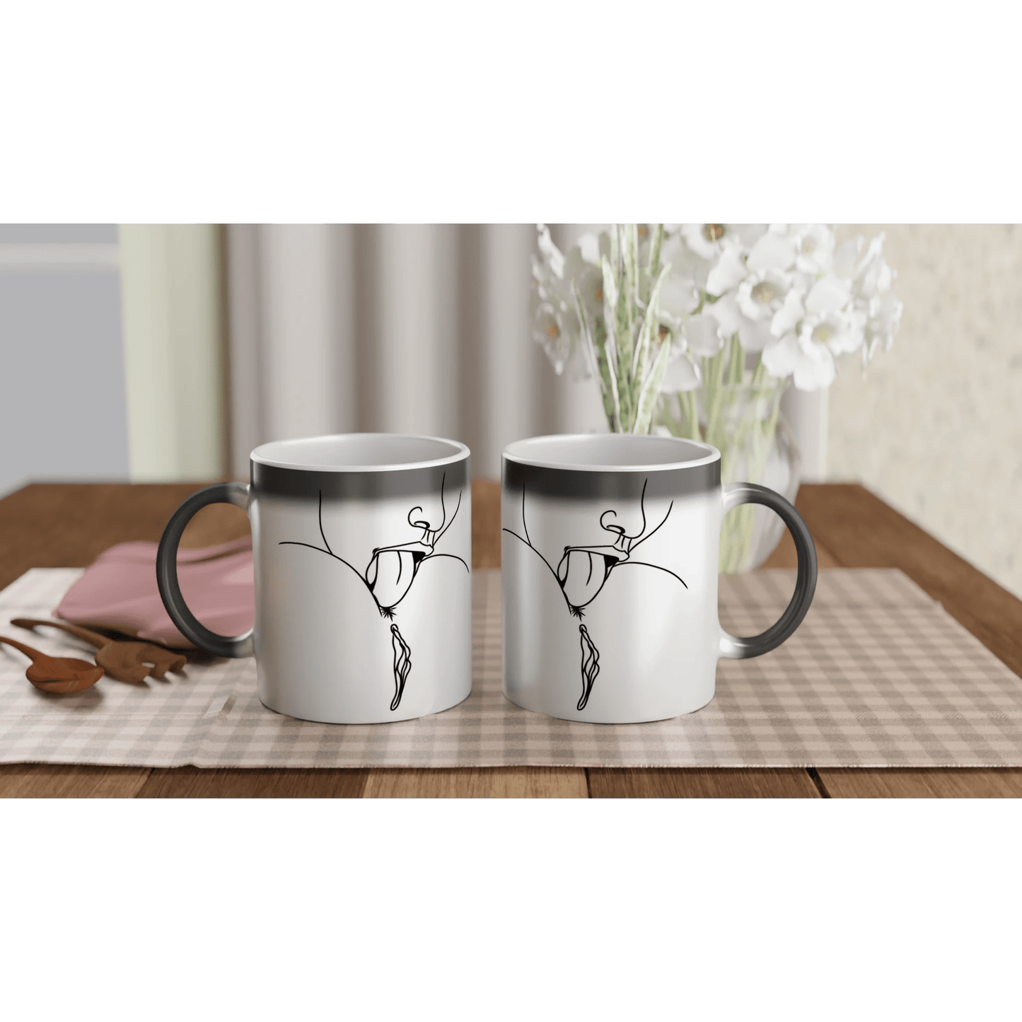 Lick Me – Playful Provocative Graphic Design Magic 11oz Ceramic Mug - Urban Muse & Sultry Hues