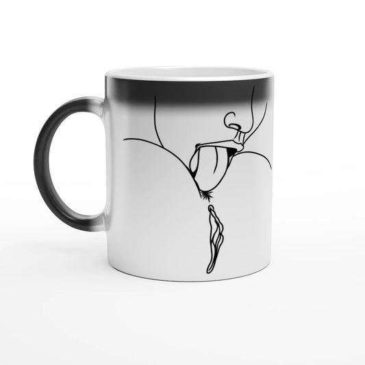 Lick Me – Playful Provocative Graphic Design Magic 11oz Ceramic Mug - Urban Muse & Sultry Hues