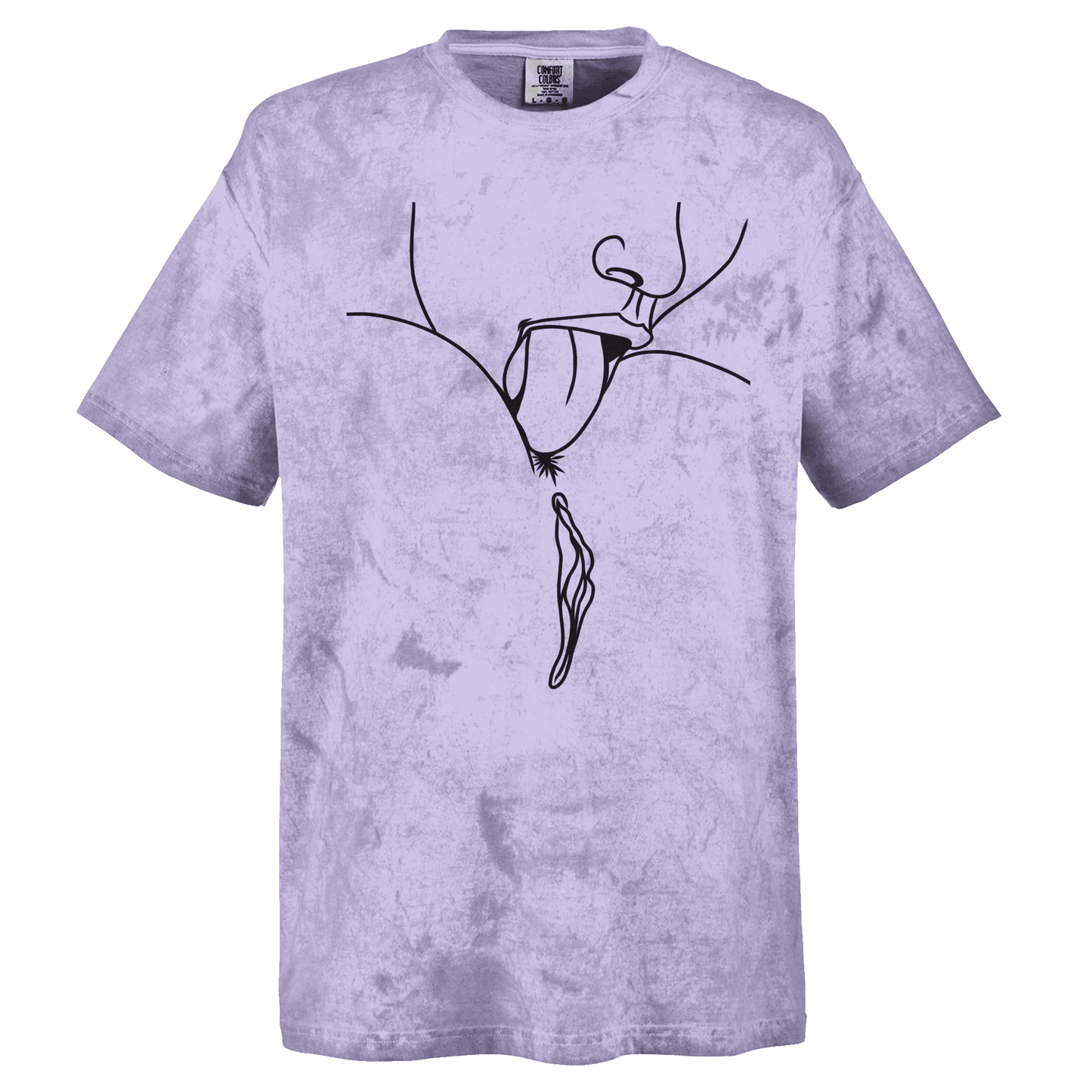 Lick Me – Playful Provocative Graphic Design Unisex Heavyweight Tie-Dye Crewneck T-Shirt | Comfort Colors 1745 - Urban Muse & Sultry Hues