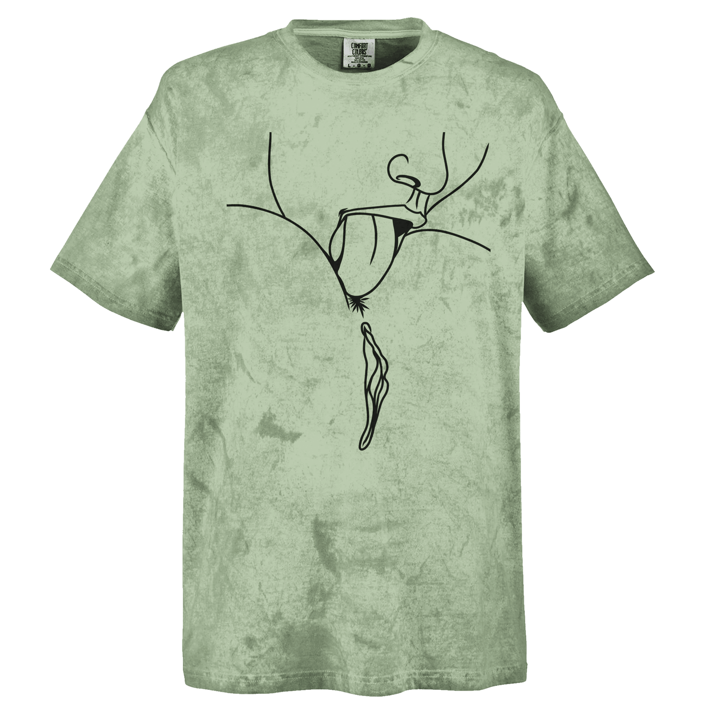 Lick Me – Playful Provocative Graphic Design Unisex Heavyweight Tie-Dye Crewneck T-Shirt | Comfort Colors 1745 - Urban Muse & Sultry Hues