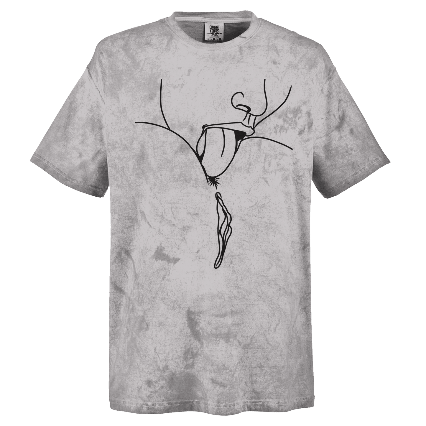 Lick Me – Playful Provocative Graphic Design Unisex Heavyweight Tie-Dye Crewneck T-Shirt | Comfort Colors 1745 - Urban Muse & Sultry Hues