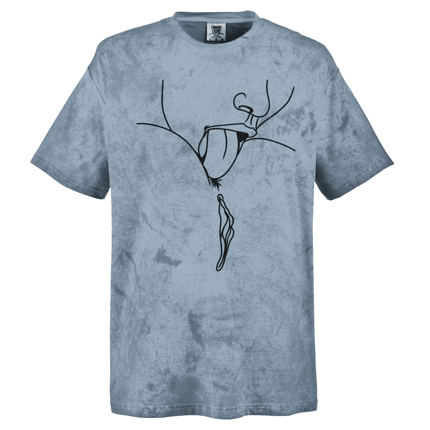 Lick Me – Playful Provocative Graphic Design Unisex Heavyweight Tie-Dye Crewneck T-Shirt | Comfort Colors 1745 - Urban Muse & Sultry Hues