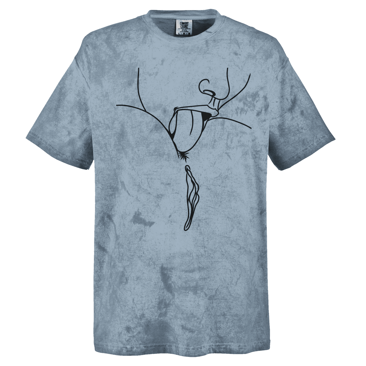 Lick Me – Playful Provocative Graphic Design Unisex Heavyweight Tie-Dye Crewneck T-Shirt | Comfort Colors 1745 - Urban Muse & Sultry Hues