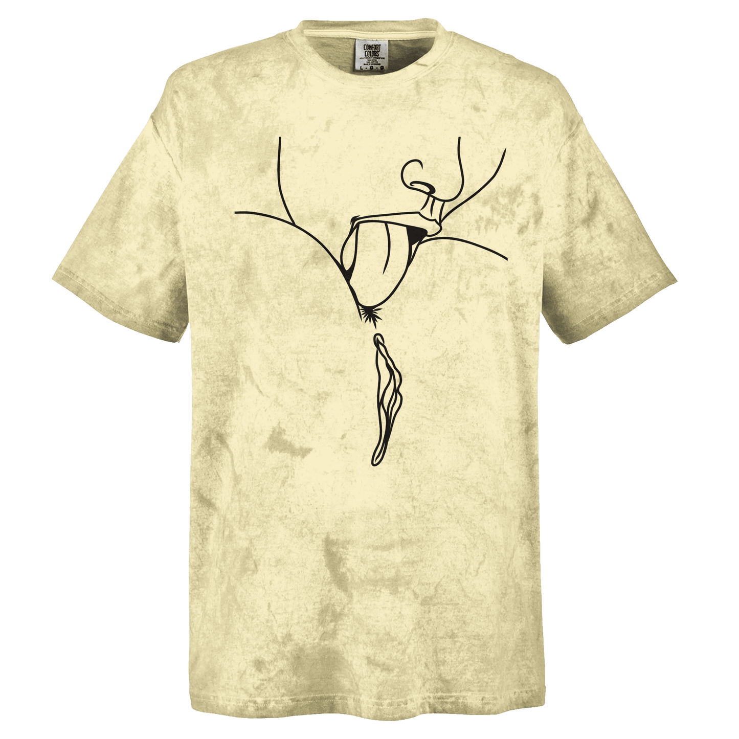Lick Me – Playful Provocative Graphic Design Unisex Heavyweight Tie-Dye Crewneck T-Shirt | Comfort Colors 1745 - Urban Muse & Sultry Hues