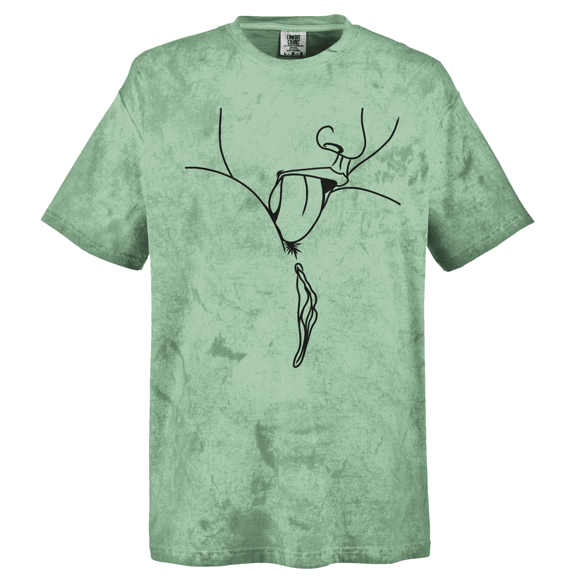 Lick Me – Playful Provocative Graphic Design Unisex Heavyweight Tie-Dye Crewneck T-Shirt | Comfort Colors 1745 - Urban Muse & Sultry Hues