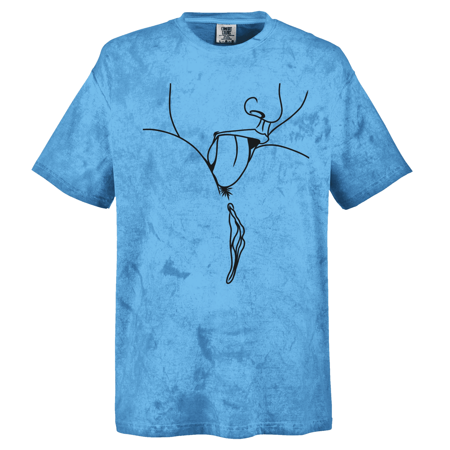 Lick Me – Playful Provocative Graphic Design Unisex Heavyweight Tie-Dye Crewneck T-Shirt | Comfort Colors 1745 - Urban Muse & Sultry Hues