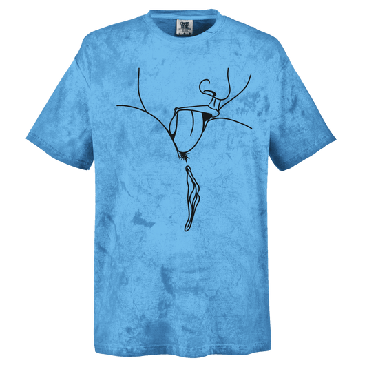 Lick Me – Playful Provocative Graphic Design Unisex Heavyweight Tie-Dye Crewneck T-Shirt | Comfort Colors 1745 - Urban Muse & Sultry Hues