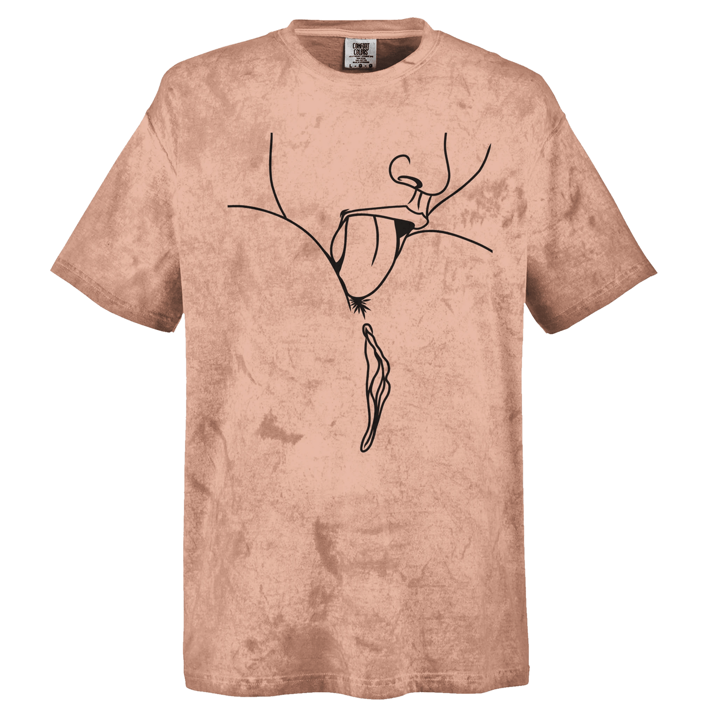 Lick Me – Playful Provocative Graphic Design Unisex Heavyweight Tie-Dye Crewneck T-Shirt | Comfort Colors 1745 - Urban Muse & Sultry Hues
