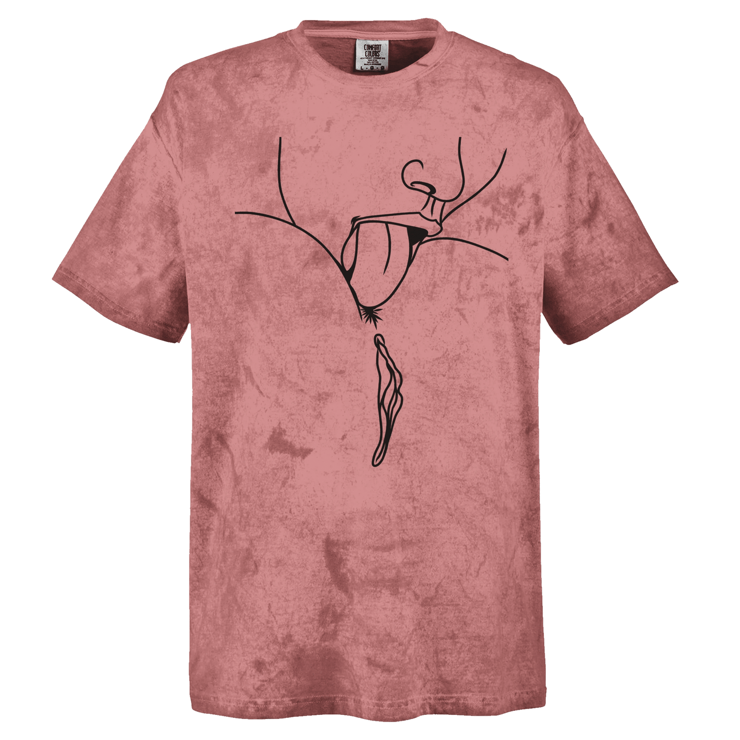 Lick Me – Playful Provocative Graphic Design Unisex Heavyweight Tie-Dye Crewneck T-Shirt | Comfort Colors 1745 - Urban Muse & Sultry Hues