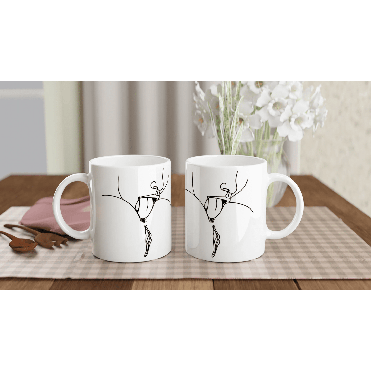 Lick Me – Playful Provocative Graphic Design White 11oz Ceramic Mug - Urban Muse & Sultry Hues