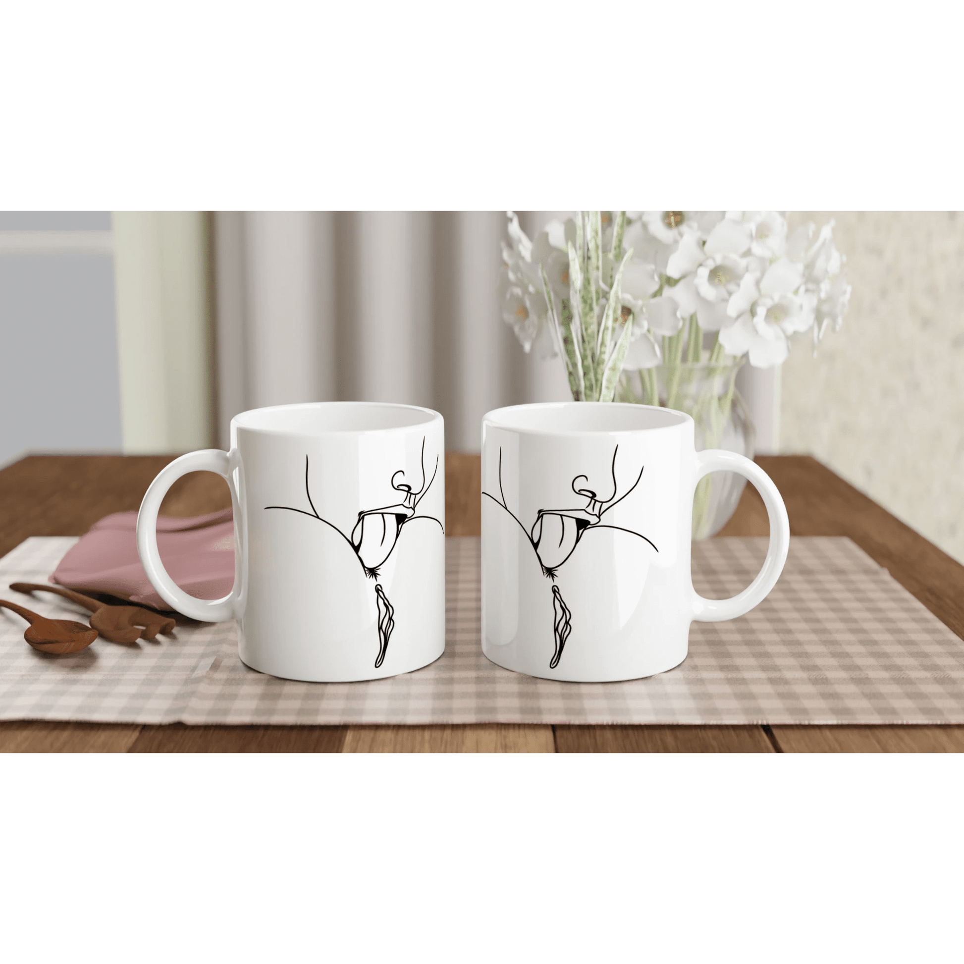 Lick Me – Playful Provocative Graphic Design White 11oz Ceramic Mug - Urban Muse & Sultry Hues