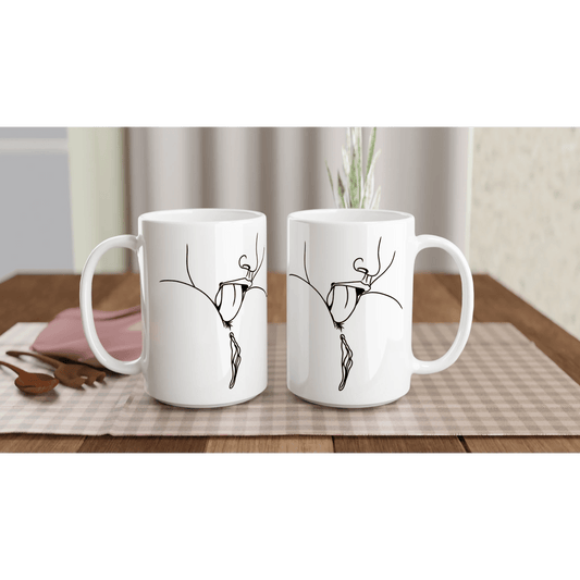 Lick Me – Playful Provocative Graphic Design White 15oz Ceramic Mug - Urban Muse & Sultry Hues