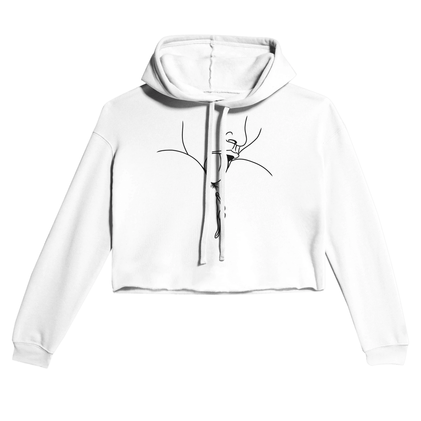 Lick Me – Playful Provocative Graphic Design Women's Cropped Hoodie | Bella + Canvas 7502 - Urban Muse & Sultry Hues