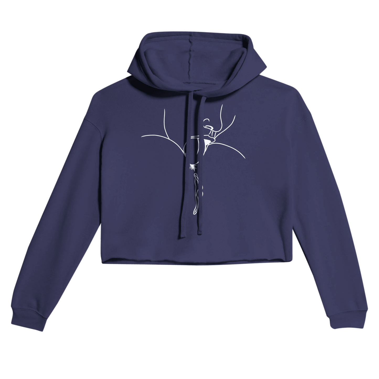 Lick Me – Playful Provocative Graphic Design Women's Cropped Hoodie | Bella + Canvas 7502 - Urban Muse & Sultry Hues