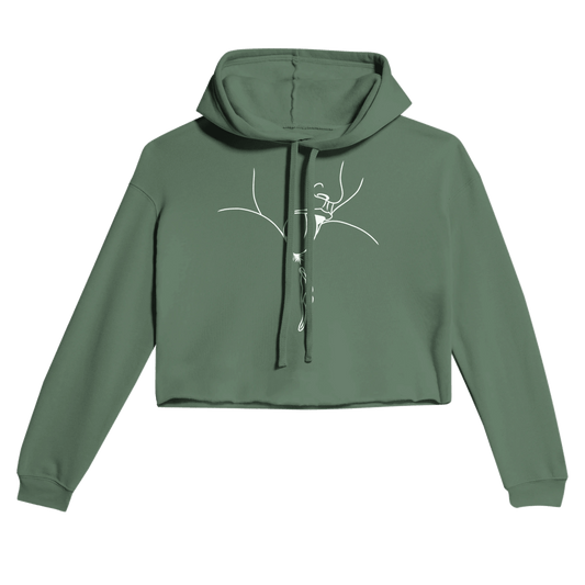 Lick Me – Playful Provocative Graphic Design Women's Cropped Hoodie | Bella + Canvas 7502 - Urban Muse & Sultry Hues
