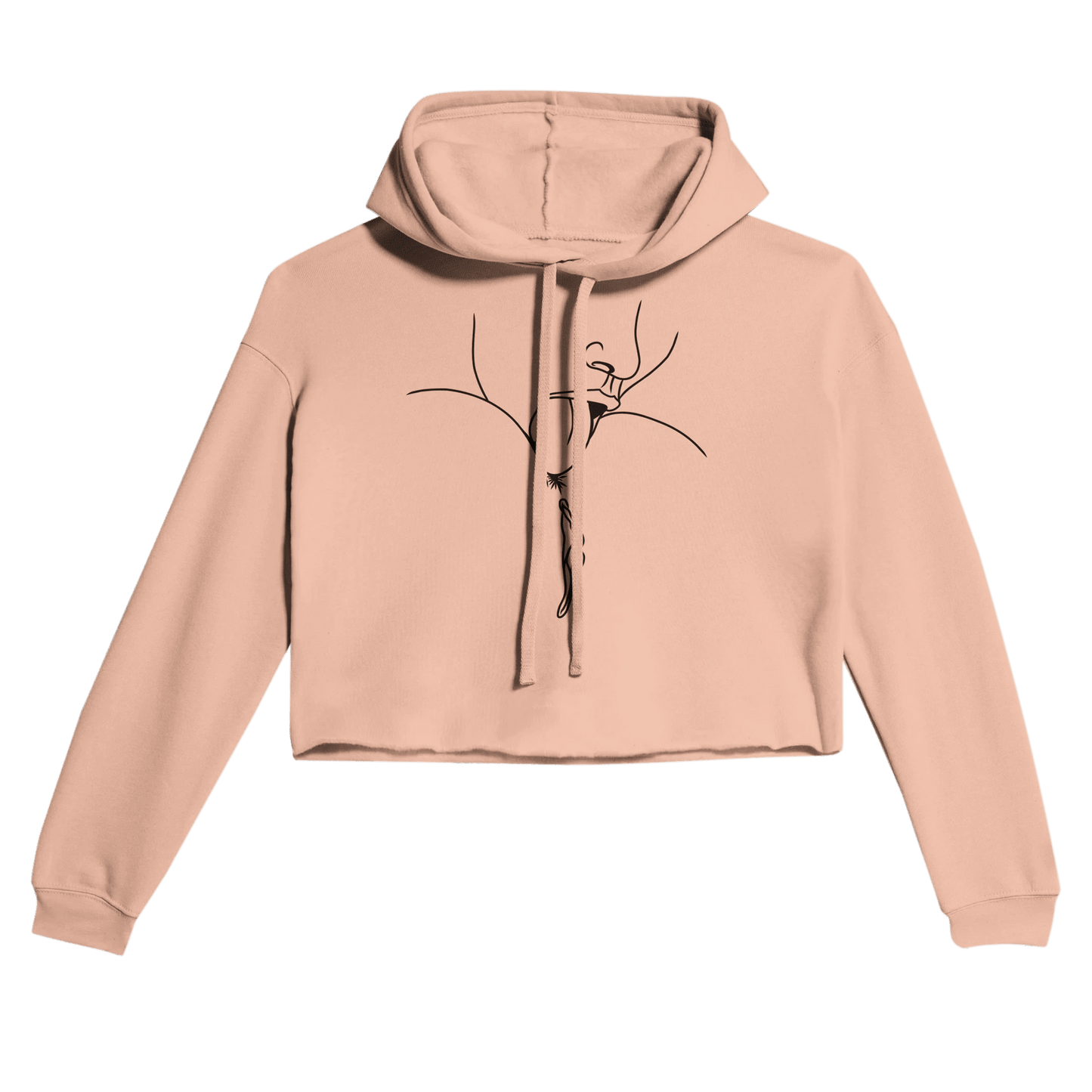 Lick Me – Playful Provocative Graphic Design Women's Cropped Hoodie | Bella + Canvas 7502 - Urban Muse & Sultry Hues