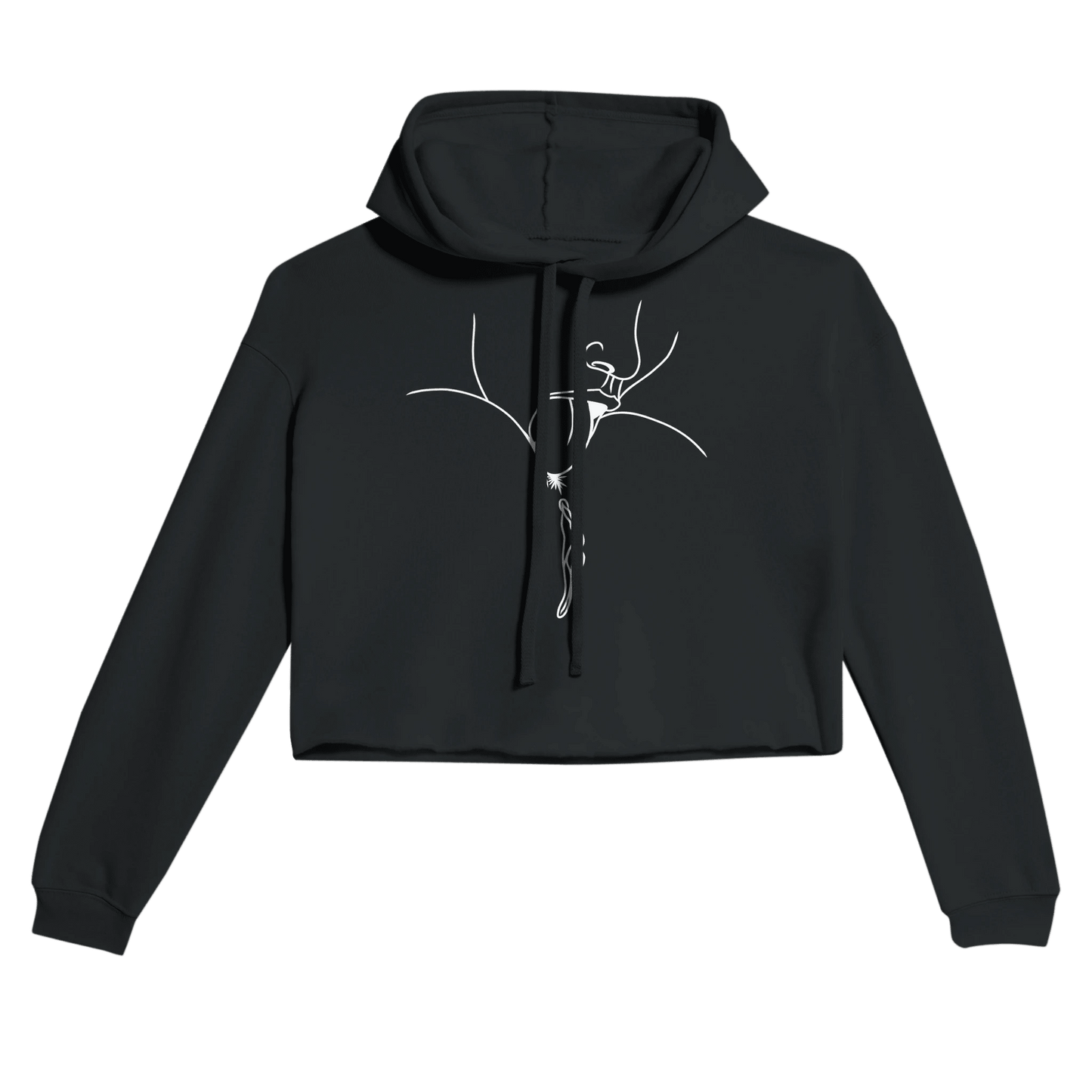 Lick Me – Playful Provocative Graphic Design Women's Cropped Hoodie | Bella + Canvas 7502 - Urban Muse & Sultry Hues