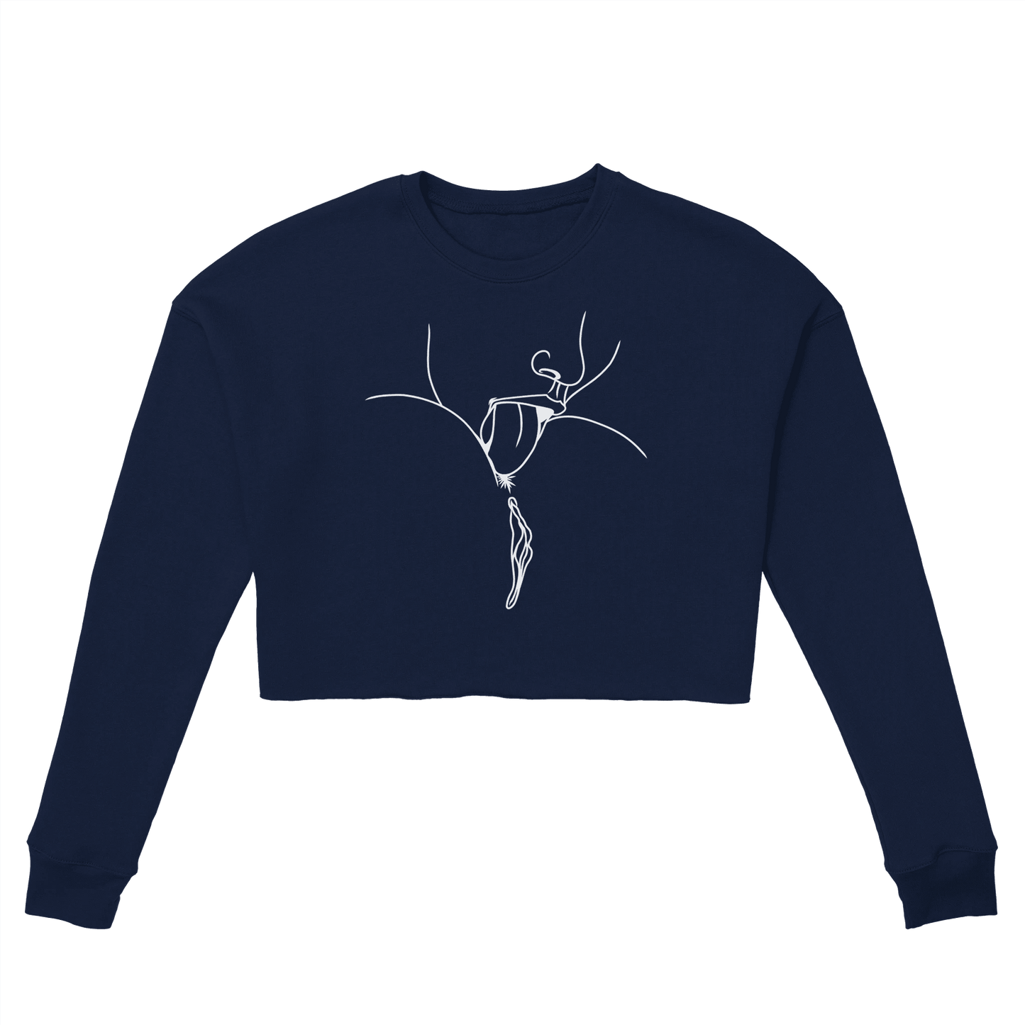 Lick Me – Playful Provocative Graphic Design Women's Cropped Sweatshirt | Bella + Canvas 7503 - Urban Muse & Sultry Hues