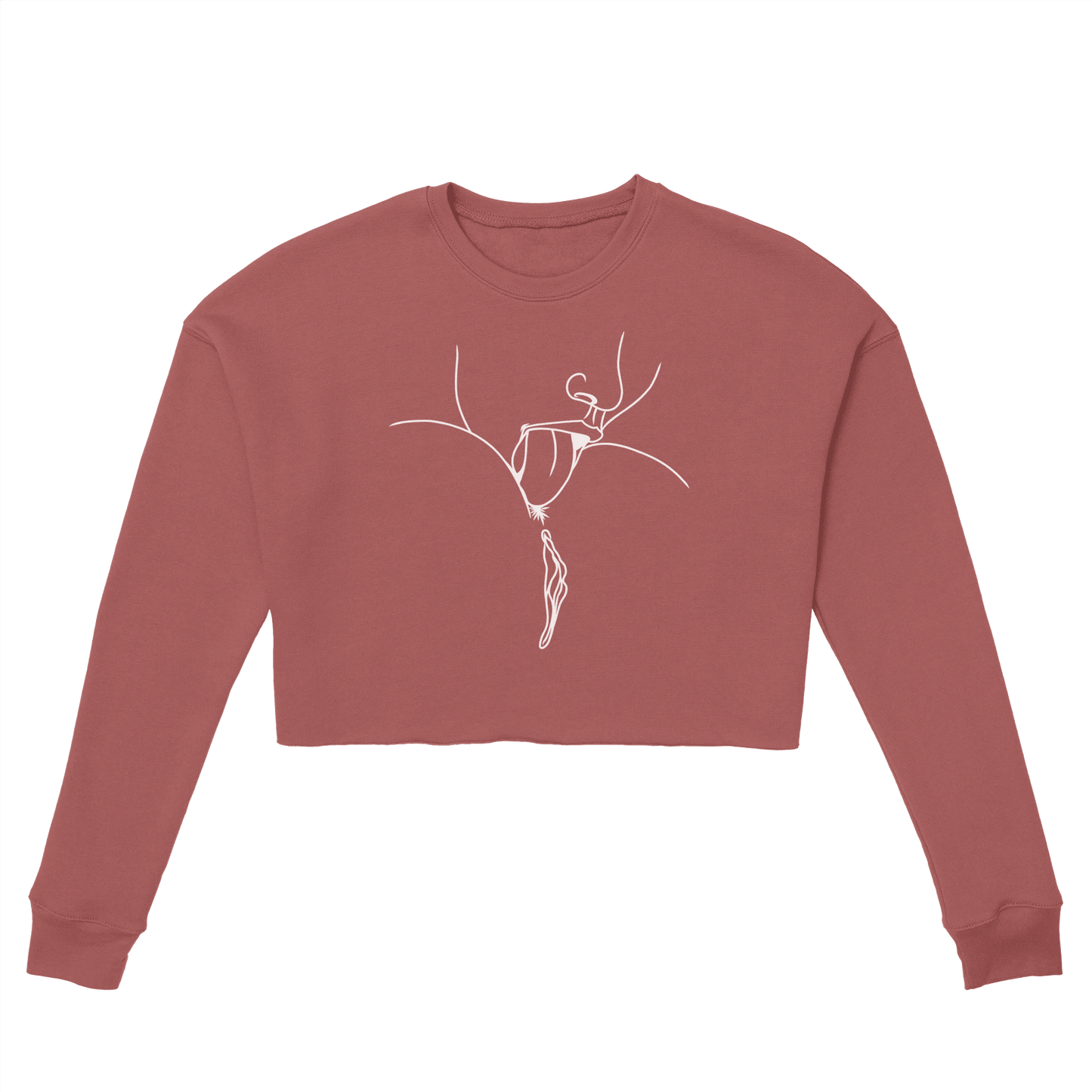 Lick Me – Playful Provocative Graphic Design Women's Cropped Sweatshirt | Bella + Canvas 7503 - Urban Muse & Sultry Hues