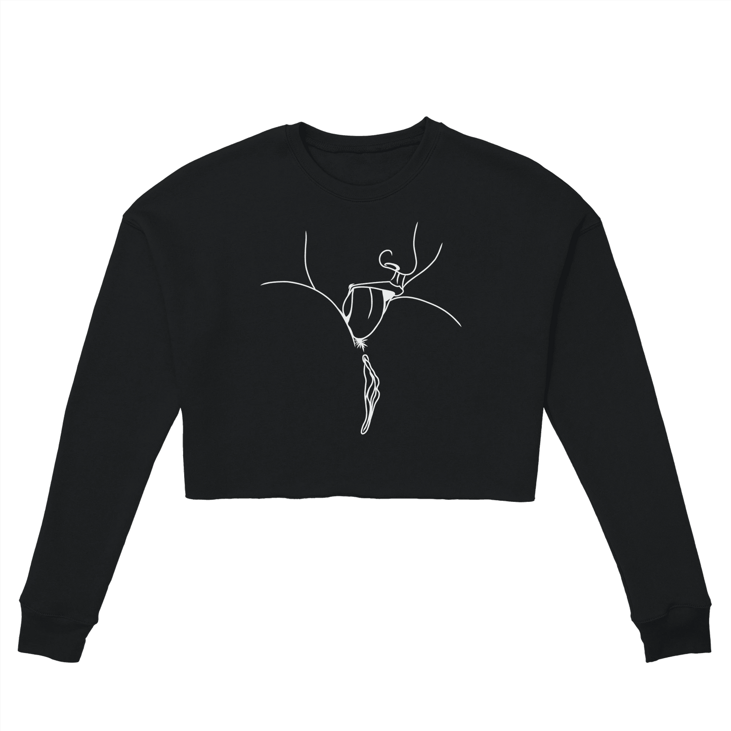 Lick Me – Playful Provocative Graphic Design Women's Cropped Sweatshirt | Bella + Canvas 7503 - Urban Muse & Sultry Hues