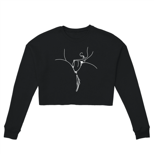 Lick Me – Playful Provocative Graphic Design Women's Cropped Sweatshirt | Bella + Canvas 7503 - Urban Muse & Sultry Hues