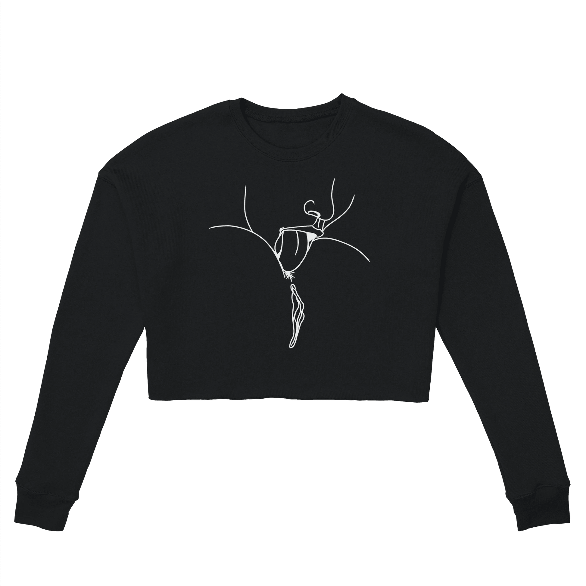 Lick Me – Playful Provocative Graphic Design Women's Cropped Sweatshirt | Bella + Canvas 7503 - Urban Muse & Sultry Hues