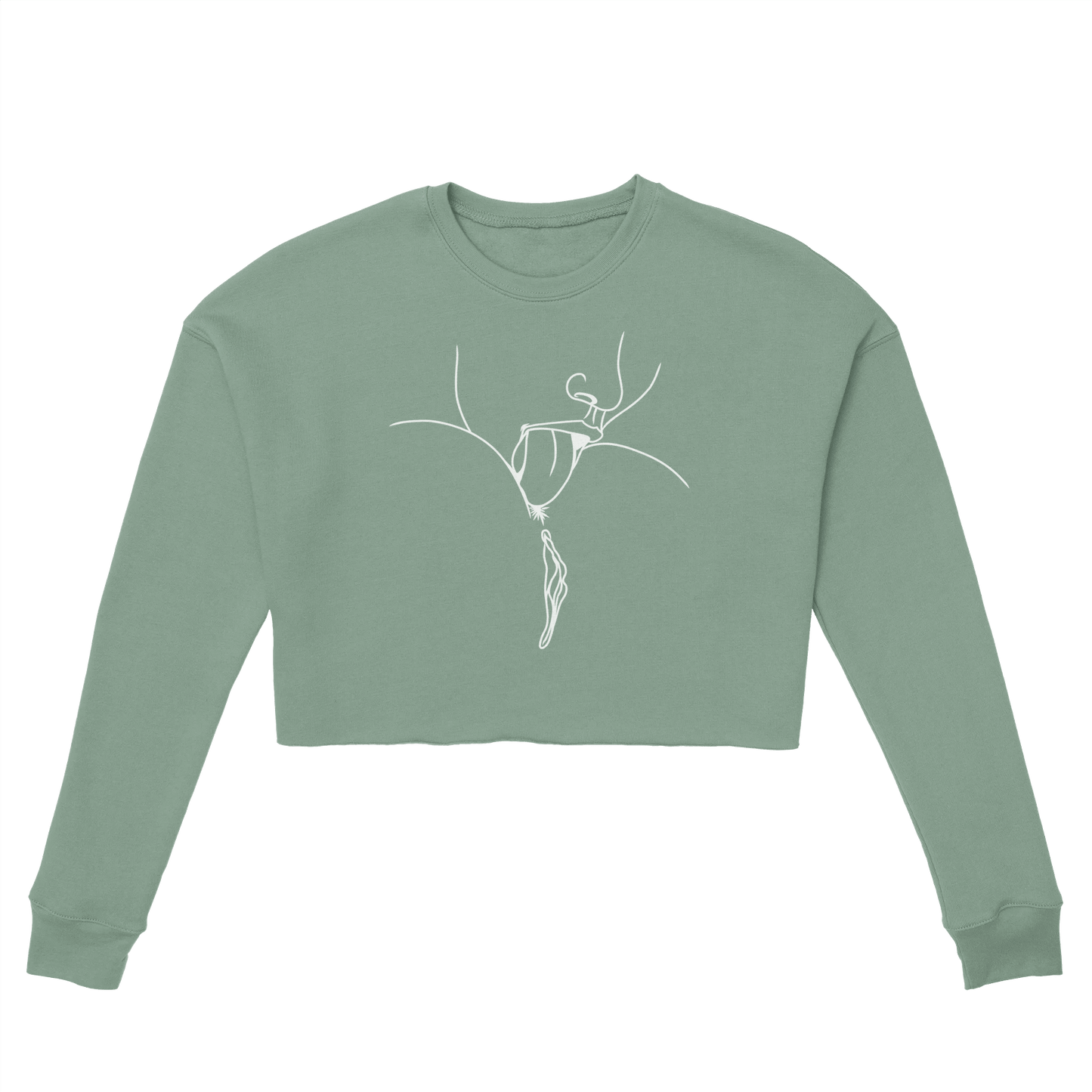 Lick Me – Playful Provocative Graphic Design Women's Cropped Sweatshirt | Bella + Canvas 7503 - Urban Muse & Sultry Hues