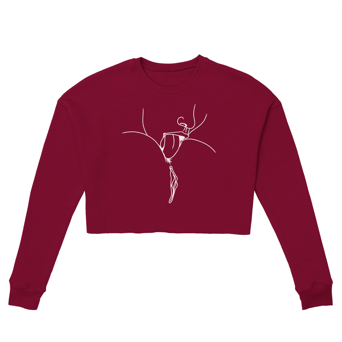 Lick Me – Playful Provocative Graphic Design Women's Cropped Sweatshirt | Bella + Canvas 7503 - Urban Muse & Sultry Hues