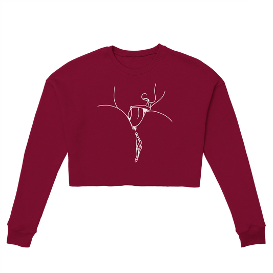Lick Me – Playful Provocative Graphic Design Women's Cropped Sweatshirt | Bella + Canvas 7503 - Urban Muse & Sultry Hues