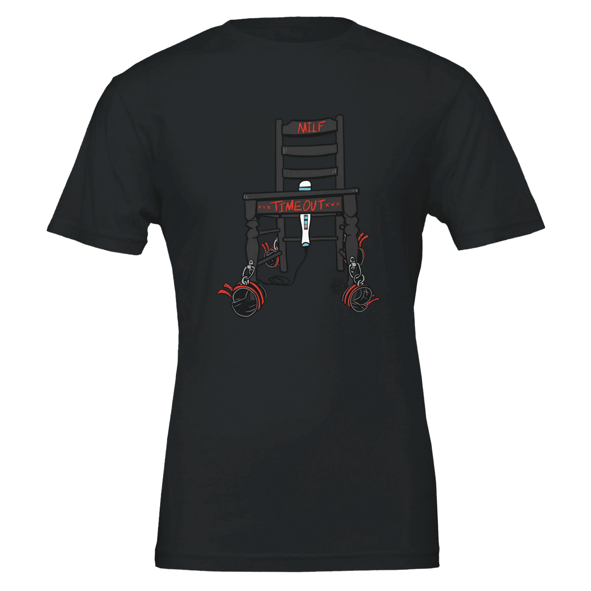 MILF Timeout Chair Tee – Cheeky Adult Humor – Unisex Bella+Canvas 3001 - Urban Muse & Sultry Hues
