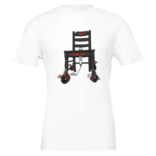 MILF Timeout Chair Tee – Cheeky Adult Humor – Unisex Bella+Canvas 3001 - Urban Muse & Sultry Hues