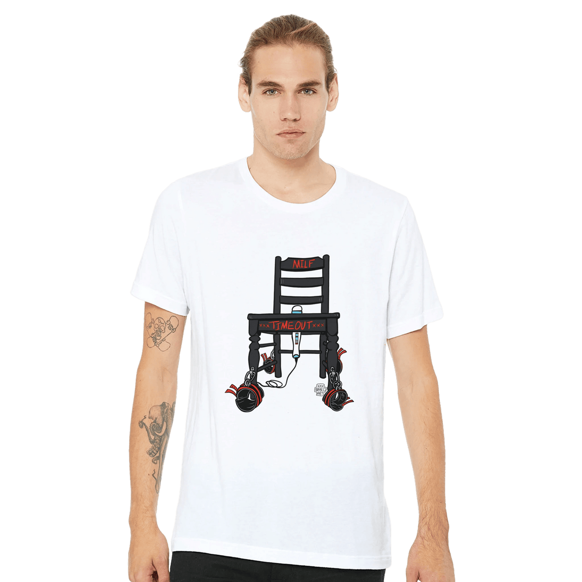 MILF Timeout Chair Tee – Cheeky Adult Humor – Unisex Bella+Canvas 3001 - Urban Muse & Sultry Hues