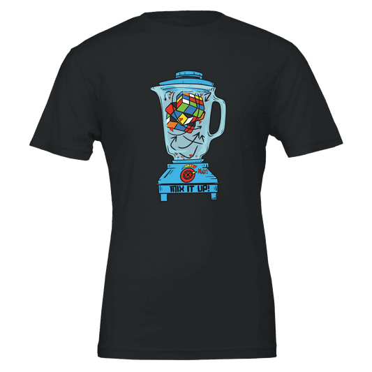 Mix It Up! Rubik's Cube Blender Tee | Bella Canvas 3001 | Vibrant Puzzle Art for Creators & Problem Solvers - Urban Muse & Sultry Hues